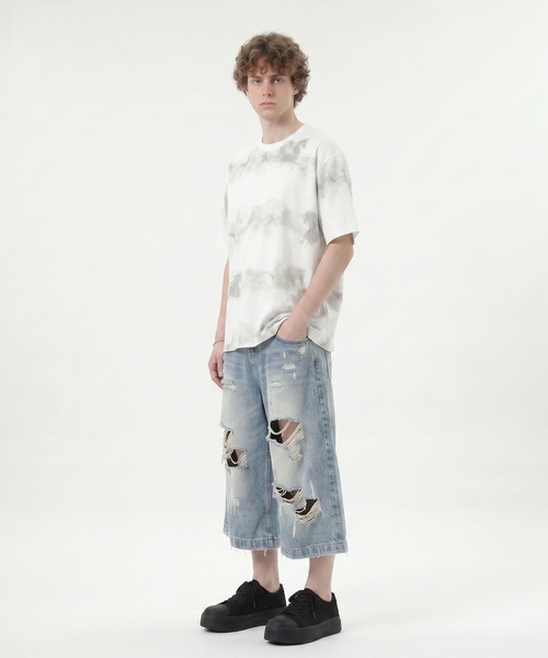 HOOK(フック)の「HOOK 横段タイダイ T (SS)(Tシャツ/カットソー・メンズ・ホワイト/ベージュ・M/L)」の8枚目の写真