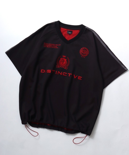 SITRY(シトリー)の「Double Face Mulch Function Game Shirt/ダブルフェイス 配色 マルチファンクション オーバーサイズ ドローコード ブロークコア ゲームシャツ ユニフォーム 半袖Tシャツ レディース メンズ(Tシャツ/カットソー・メンズ・ブラック/ネイビー/グレー・M/L)」の1枚目の写真
