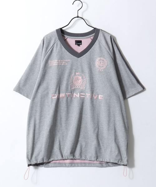 SITRY(シトリー)の「Double Face Mulch Function Game Shirt/ダブルフェイス 配色 マルチファンクション オーバーサイズ ドローコード ブロークコア ゲームシャツ ユニフォーム 半袖Tシャツ レディース メンズ(Tシャツ/カットソー・メンズ・ブラック/ネイビー/グレー・M/L)」の12枚目の写真