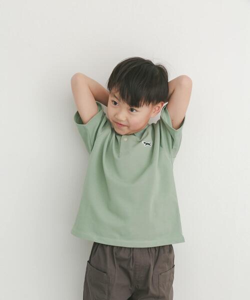 TOWNCRAFT(タウンクラフト)の「『別注』『親子リンク』PENNEYS×DOORS THE FOX鹿の子ポロシャツ(KIDS)(Tシャツ/カットソー・キッズ・ミント/ネイビー・135/105/120)」の22枚目の写真