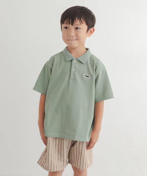 TOWNCRAFT(タウンクラフト)の「『別注』『親子リンク』PENNEYS×DOORS THE FOX鹿の子ポロシャツ(KIDS)(Tシャツ/カットソー・キッズ・ミント/ネイビー・135/105/120)」の14枚目の写真