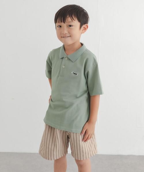 TOWNCRAFT(タウンクラフト)の「『別注』『親子リンク』PENNEYS×DOORS THE FOX鹿の子ポロシャツ(KIDS)(Tシャツ/カットソー・キッズ・ミント/ネイビー・135/105/120)」の12枚目の写真