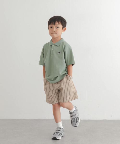 TOWNCRAFT(タウンクラフト)の「『別注』『親子リンク』PENNEYS×DOORS THE FOX鹿の子ポロシャツ(KIDS)(Tシャツ/カットソー・キッズ・ミント/ネイビー・135/105/120)」の11枚目の写真