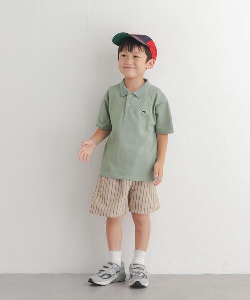 TOWNCRAFT(タウンクラフト)の「『別注』『親子リンク』PENNEYS×DOORS THE FOX鹿の子ポロシャツ(KIDS)(Tシャツ/カットソー・キッズ・ミント/ネイビー・135/105/120)」の10枚目の写真