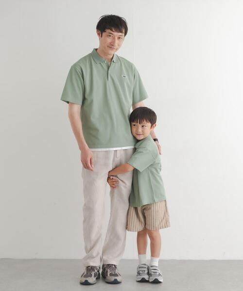 TOWNCRAFT(タウンクラフト)の「『別注』『親子リンク』PENNEYS×DOORS THE FOX鹿の子ポロシャツ(KIDS)(Tシャツ/カットソー・キッズ・ミント/ネイビー・135/105/120)」の9枚目の写真