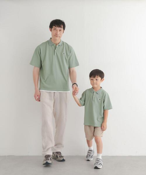 TOWNCRAFT(タウンクラフト)の「『別注』『親子リンク』PENNEYS×DOORS THE FOX鹿の子ポロシャツ(KIDS)(Tシャツ/カットソー・キッズ・ミント/ネイビー・135/105/120)」の7枚目の写真