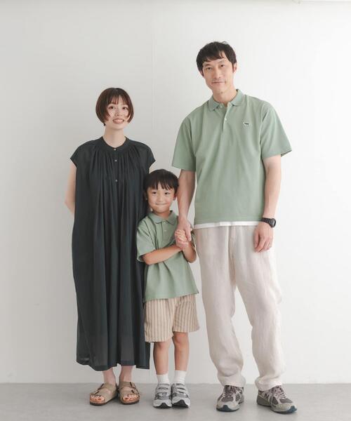 TOWNCRAFT(タウンクラフト)の「『別注』『親子リンク』PENNEYS×DOORS THE FOX鹿の子ポロシャツ(KIDS)(Tシャツ/カットソー・キッズ・ミント/ネイビー・135/105/120)」の6枚目の写真
