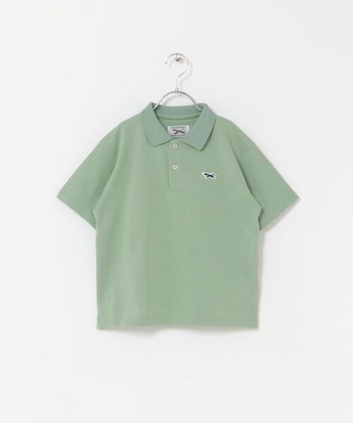 TOWNCRAFT(タウンクラフト)の「『別注』『親子リンク』PENNEYS×DOORS THE FOX鹿の子ポロシャツ(KIDS)(Tシャツ/カットソー・キッズ・ミント/ネイビー・135/105/120)」の4枚目の写真