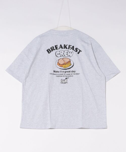 CAMP7(キャンプセブン)の「CAMP7(キャンプ7)バックフードプリントアニマル刺繍Tシャツ(Tシャツ/カットソー・メンズ・ブラック/グレー/ホワイト・S/L/XL/M)」の3枚目の写真