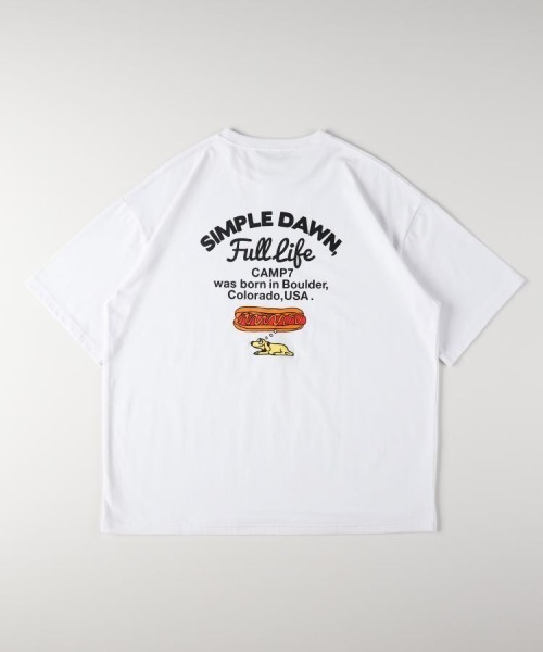 CAMP7(キャンプセブン)の「CAMP7(キャンプ7)バックフードプリントアニマル刺繍Tシャツ(Tシャツ/カットソー・メンズ・ブラック/グレー/ホワイト・S/L/XL/M)」の2枚目の写真