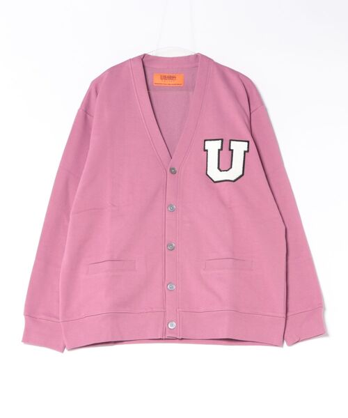 UNIVERSAL OVERALL(ユニバーサルオーバーオール)の「【72】【it】【UNIVERSAL OVERALL】U/LOGO ST CARDIGAN(カーディガン/ボレロ・メンズ・パープル/ネイビー・X-LARGE/MEDIUM)」の2枚目の写真