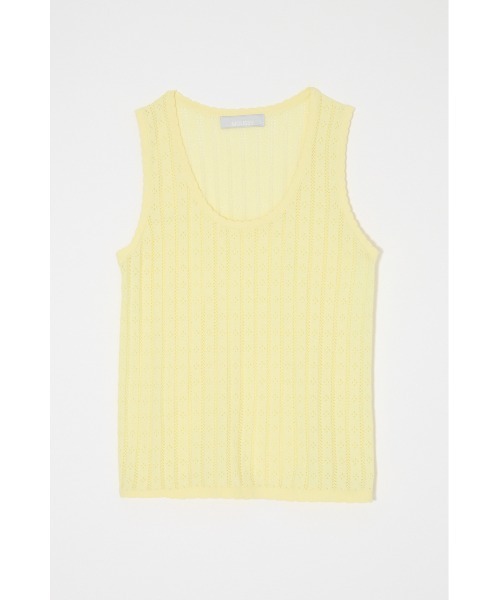 MOUSSY(マウジー)の「【セットアップ対応】EYELET KNIT タンクトップ(タンクトップ・レディース・ネイビー/イエロー/アイボリー・FREE)」の17枚目の写真
