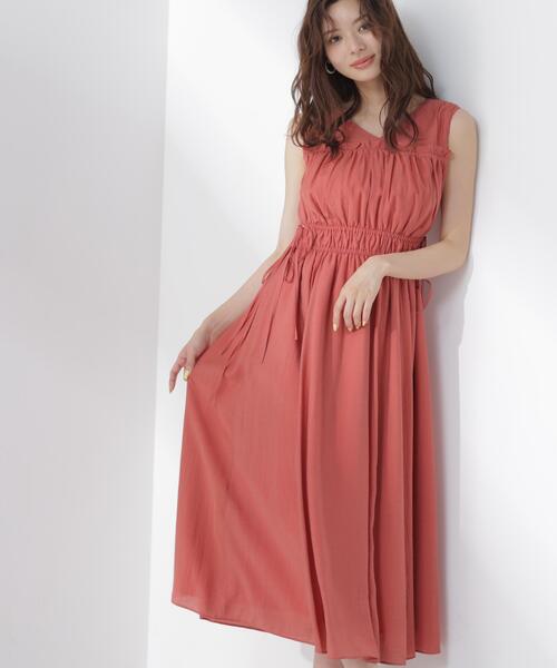PROPORTION BODY DRESSING(プロポーションボディドレッシング)の「ウエストリボンギャザーワンピース / 1216240604(ワンピース・レディース・ブルー/ブラック/レッド・MEDIUM/SMALL/P/S)」の3枚目の写真
