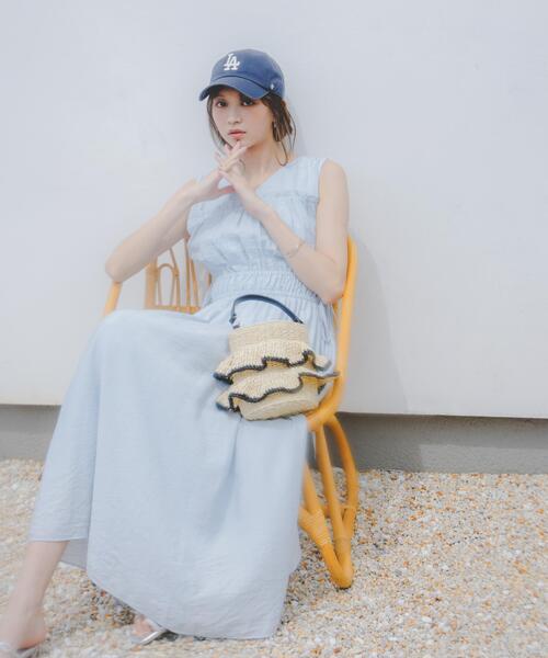 PROPORTION BODY DRESSING(プロポーションボディドレッシング)の「ウエストリボンギャザーワンピース / 1216240604(ワンピース・レディース・ブルー/ブラック/レッド・MEDIUM/SMALL/P/S)」の14枚目の写真