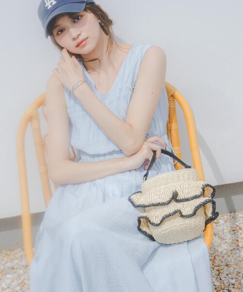 PROPORTION BODY DRESSING(プロポーションボディドレッシング)の「ウエストリボンギャザーワンピース / 1216240604(ワンピース・レディース・ブルー/ブラック/レッド・MEDIUM/SMALL/P/S)」の15枚目の写真