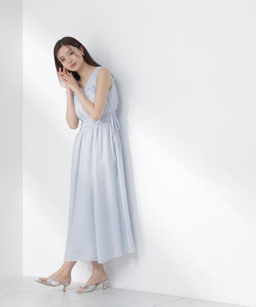 PROPORTION BODY DRESSING(プロポーションボディドレッシング)の「ウエストリボンギャザーワンピース / 1216240604(ワンピース・レディース・ブルー/ブラック/レッド・MEDIUM/SMALL/P/S)」の18枚目の写真