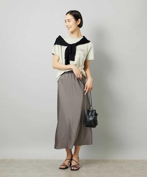 MICHEL KLEIN(ミッシェル・クラン)の「ホールガーメント®シアークルーネックカーディガン(その他アウター・レディース・ブルー/ブラック・38/40)」の12枚目の写真
