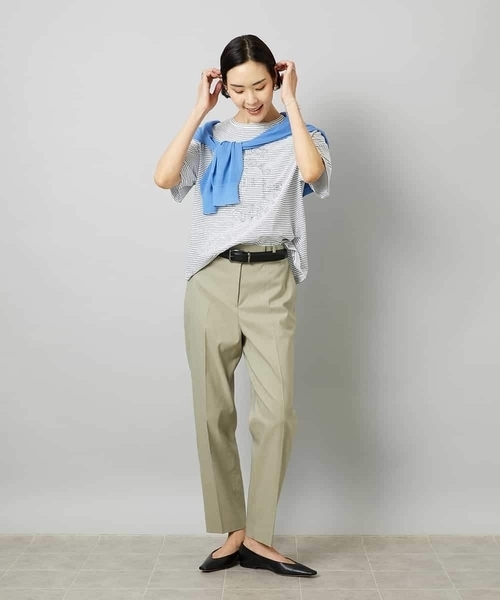MICHEL KLEIN(ミッシェル・クラン)の「ホールガーメント®シアークルーネックカーディガン(その他アウター・レディース・ブルー/ブラック・38/40)」の21枚目の写真
