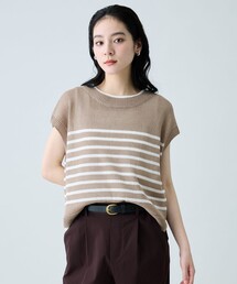 ラミータッチフレンチスリーブニット