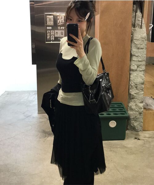 OHESHIO（オヘシオ）の「SHEER DRAPE BANDING SKIRT, BLACK（スカート・レディース・その他・FREE）」の10枚目の写真