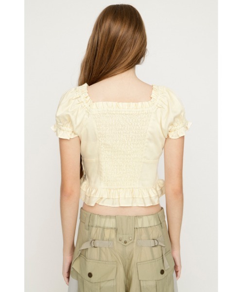 SLY(スライ)の「PUFF SLEEVES WOVEN TOPS パフスリーブスウーブントップス 夏服 秋服(シャツ/ブラウス・レディース・ライトブルー/ブラック/ブルー/アイボリー・FREE)」の16枚目の写真
