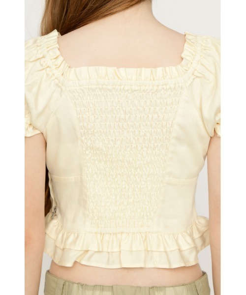 SLY(スライ)の「PUFF SLEEVES WOVEN TOPS パフスリーブスウーブントップス 夏服 秋服(シャツ/ブラウス・レディース・ライトブルー/ブラック/ブルー/アイボリー・FREE)」の18枚目の写真