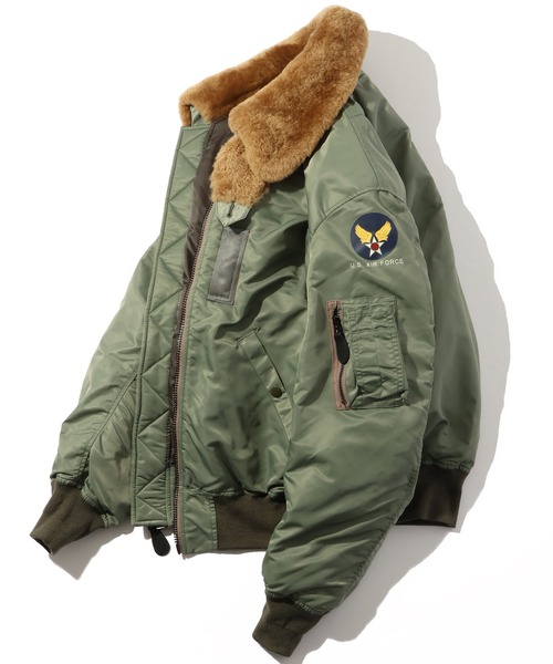HOUSTON(ヒューストン)の「【HOUSTON/ヒューストン】B-15D FLIGHT JACKET/フライトジャケット(ミリタリージャケット・メンズ・セージグリーン・36/38/40/42)」の11枚目の写真