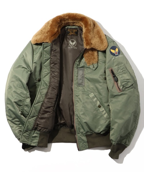 HOUSTON(ヒューストン)の「【HOUSTON/ヒューストン】B-15D FLIGHT JACKET/フライトジャケット(ミリタリージャケット・メンズ・セージグリーン・36/38/40/42)」の10枚目の写真