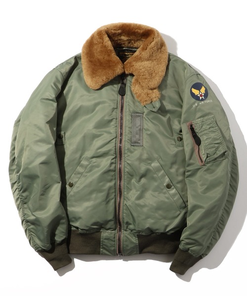 HOUSTON(ヒューストン)の「【HOUSTON/ヒューストン】B-15D FLIGHT JACKET/フライトジャケット(ミリタリージャケット・メンズ・セージグリーン・36/38/40/42)」の9枚目の写真