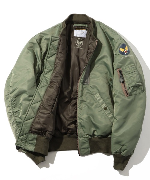 HOUSTON(ヒューストン)の「【HOUSTON/ヒューストン】B-15D FLIGHT JACKET/フライトジャケット(ミリタリージャケット・メンズ・セージグリーン・36/38/40/42)」の2枚目の写真