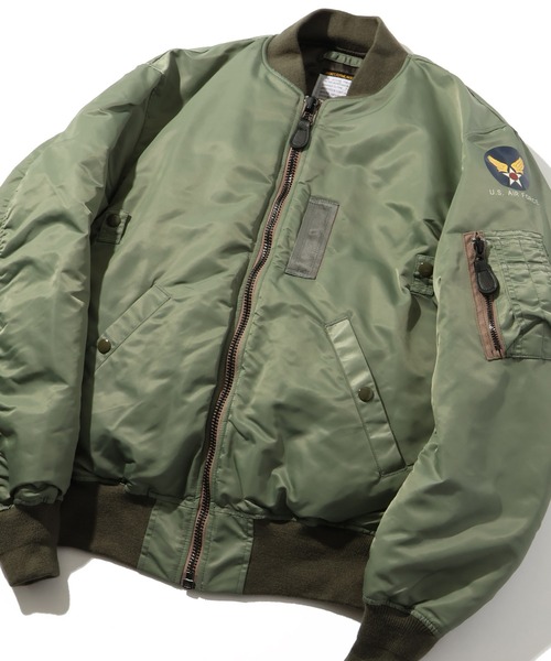 HOUSTON(ヒューストン)の「【HOUSTON/ヒューストン】B-15D FLIGHT JACKET/フライトジャケット(ミリタリージャケット・メンズ・セージグリーン・36/38/40/42)」の5枚目の写真