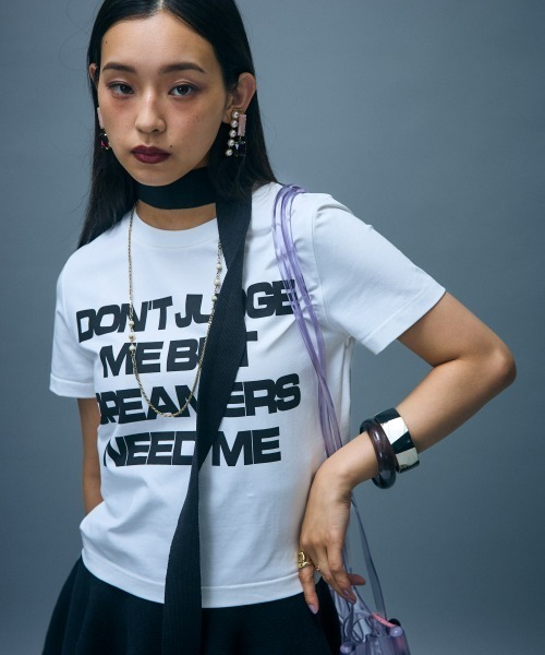 GEVS.(ジェイヴィス)の「ロゴプリントコンパクトTシャツ<大きいサイズ有>GEVS.(Tシャツ/カットソー・レディース・ブラック/オフホワイト・3L/LL/L/M/5L/4L)」の14枚目の写真