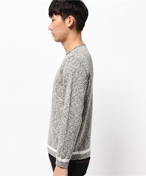 EDIFICE(エディフィス)の「◇7ゲージ コットンワッフルメランジニット(ニット/セーター・メンズ・ブラック/ブルー系その他/オレンジ/ベージュ・44/46/48)」の5枚目の写真