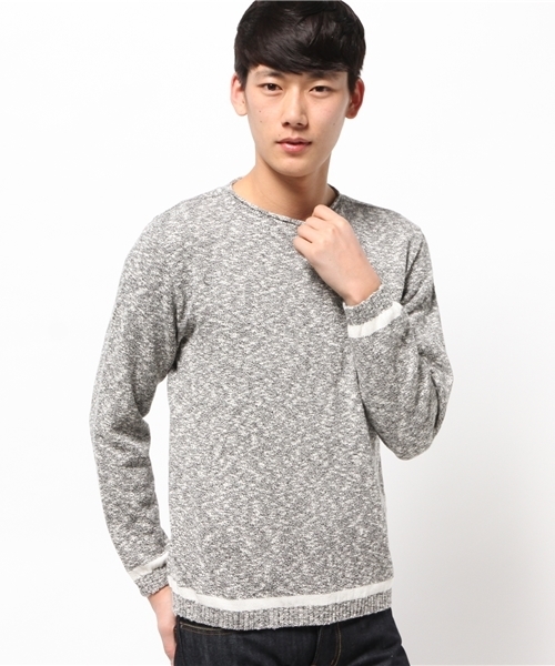 EDIFICE(エディフィス)の「◇7ゲージ コットンワッフルメランジニット(ニット/セーター・メンズ・ブラック/ブルー系その他/オレンジ/ベージュ・44/46/48)」の15枚目の写真