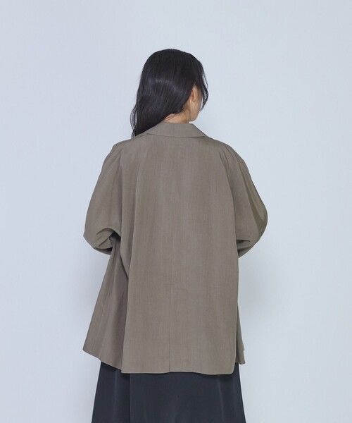 1er Arrondissement（プルミエアロンディスモン）の「ソフトドレープジャケット（テーラードジャケット・レディース・ブラック系その他3/カーキ・38/36）」の4枚目の写真