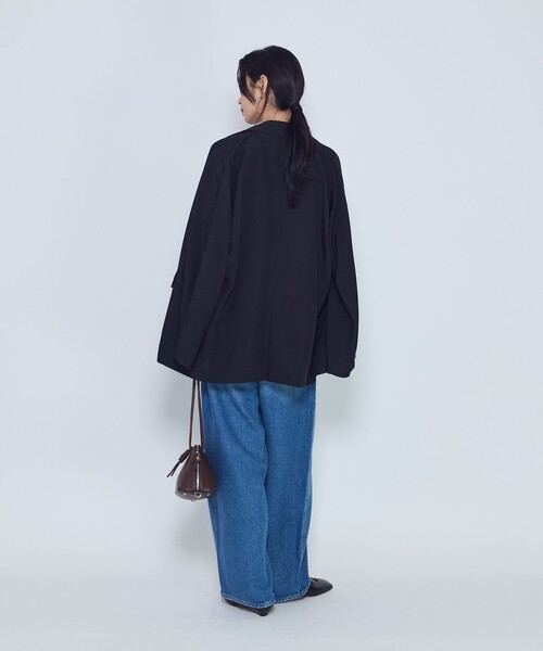 1er Arrondissement（プルミエアロンディスモン）の「ソフトドレープジャケット（テーラードジャケット・レディース・ブラック系その他3/カーキ・38/36）」の15枚目の写真