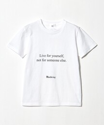 6(ROKU)＞コットンナイロン ショルダー ステッチ Tシャツ（Tシャツ