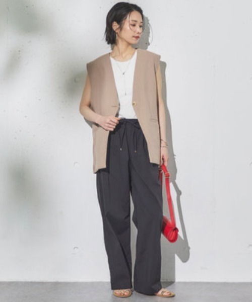 Doux archives(ドゥアルシーヴ)の「麻混ジレ(その他アウター・レディース・ブラック・38)」の17枚目の写真