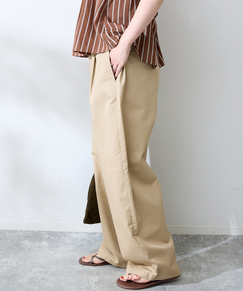 B.C STOCK（ベーセーストック）の「ボリュームタック サマーチノ（その他パンツ・メンズ・ベージュ/ブラック・LARGE/MEDIUM）」の5枚目の写真