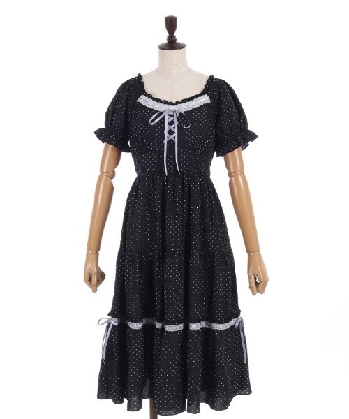 axes femme POETIQUE(アクシーズファムポエティック)の「梯子レースティアードOP(ワンピース・レディース・ホワイト/ブラック/キナリ・MEDIUM)」の12枚目の写真