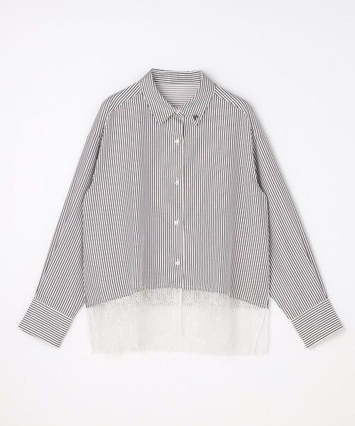 ANY SIS（エニィスィス）の「レースヘム シャツ（シャツ/ブラウス・レディース・ダークブラウン系1/ホワイト系/イエロー系・X-SMALL）」の18枚目の写真