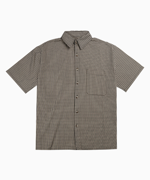 SAINTPAIN(セイントペイン)の「SP クロップスモールチェック半袖シャツアイボリー(シャツ/ブラウス・レディース・その他・MEDIUM/LARGE)」の1枚目の写真
