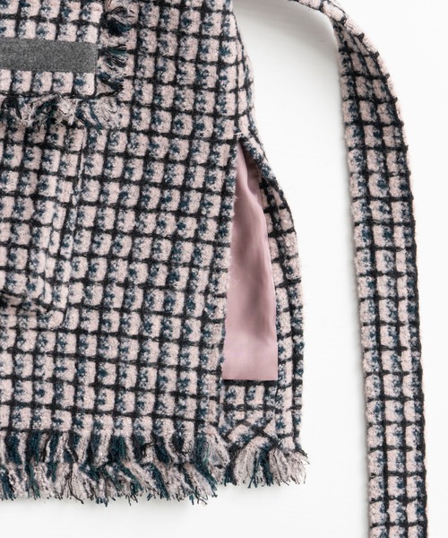MAISON SPECIAL(メゾンスペシャル)の「Belted Tweed Oversized Vest/ベルテッドツイードオーバージレ(その他アウター・レディース・ブラック/マルチ/ピンク・FREE)」の22枚目の写真