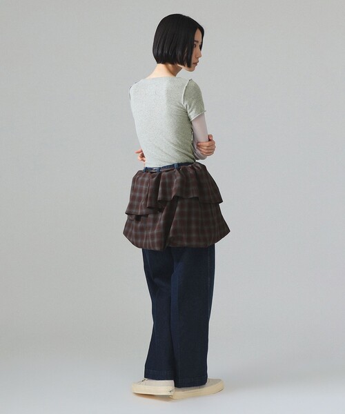 BEAMS BOY(ビームスボーイ)の「maturely / スリーブレイヤー ロングスリーブ(Tシャツ/カットソー・レディース・ブラウン/グレー・1/0)」の5枚目の写真