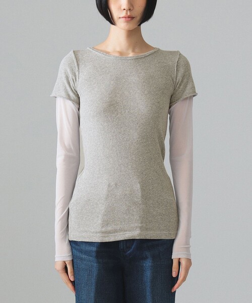 BEAMS BOY(ビームスボーイ)の「maturely / スリーブレイヤー ロングスリーブ(Tシャツ/カットソー・レディース・ブラウン/グレー・1/0)」の11枚目の写真