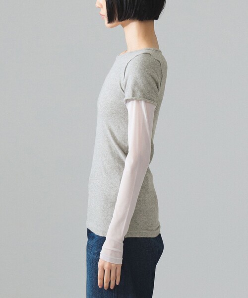 BEAMS BOY(ビームスボーイ)の「maturely / スリーブレイヤー ロングスリーブ(Tシャツ/カットソー・レディース・ブラウン/グレー・1/0)」の12枚目の写真