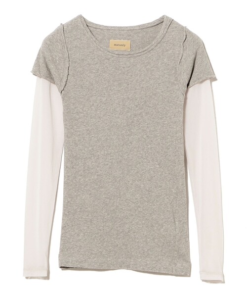 BEAMS BOY(ビームスボーイ)の「maturely / スリーブレイヤー ロングスリーブ(Tシャツ/カットソー・レディース・ブラウン/グレー・1/0)」の14枚目の写真
