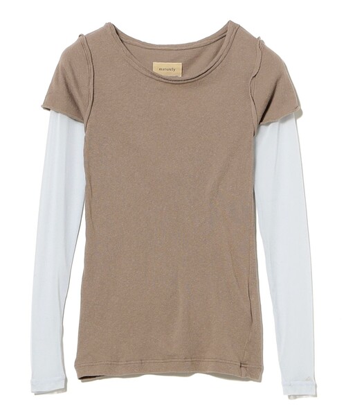 BEAMS BOY(ビームスボーイ)の「maturely / スリーブレイヤー ロングスリーブ(Tシャツ/カットソー・レディース・ブラウン/グレー・1/0)」の20枚目の写真