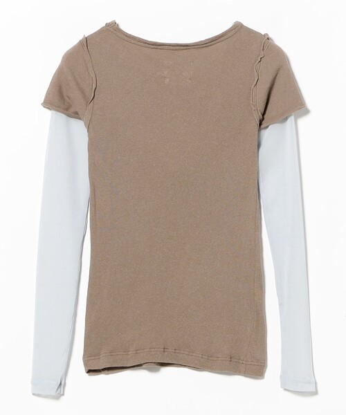 BEAMS BOY(ビームスボーイ)の「maturely / スリーブレイヤー ロングスリーブ(Tシャツ/カットソー・レディース・ブラウン/グレー・1/0)」の21枚目の写真