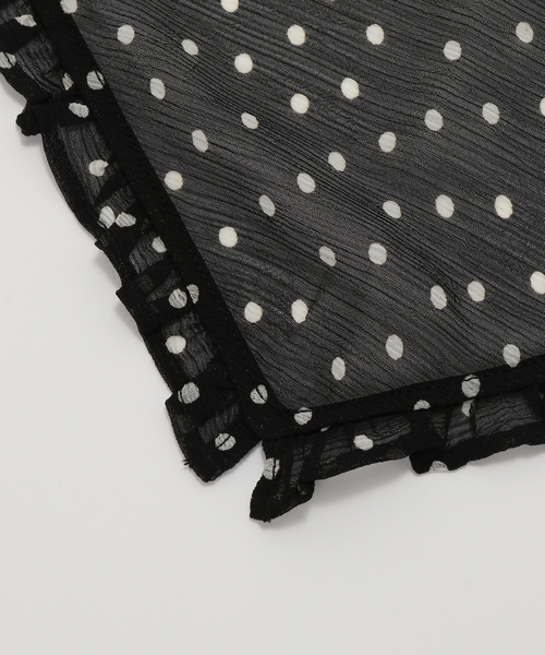 IENA LA BOUCLE(イエナラブークル)の「IENA LA BOUCLE シアードットバブーシュカ(バンダナ/スカーフ・レディース・ホワイト系その他/ブラック系その他・FREE)」の8枚目の写真